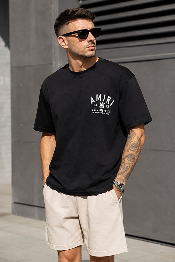 Футболка чёрного цвета Amiri logo-print   