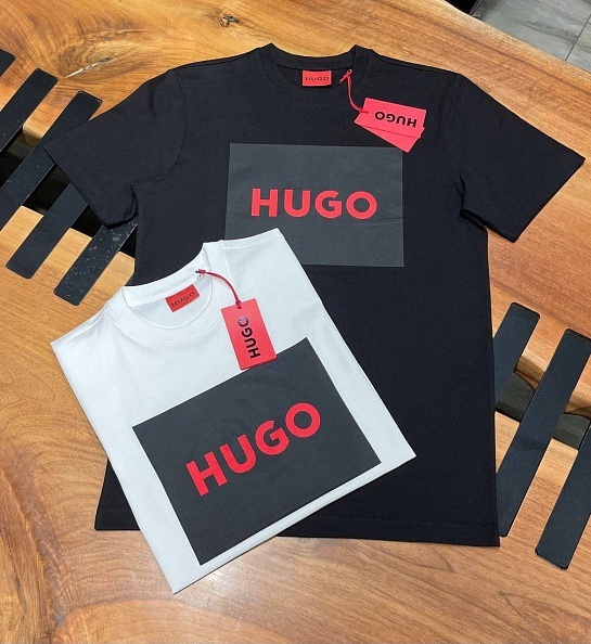 Белая футболка Hugo Boss logo-print