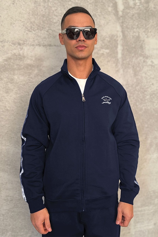 Тёмно-синяя кофта на молнии Paul & Shark
