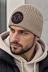 Бежевая шапка Billionaire logo-patch