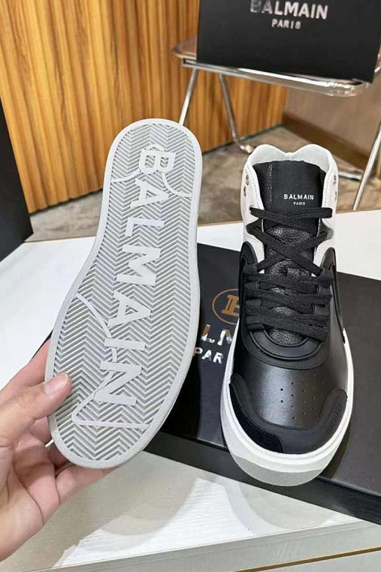 Кроссовки Balmain B-Skate High-Top - Black / White