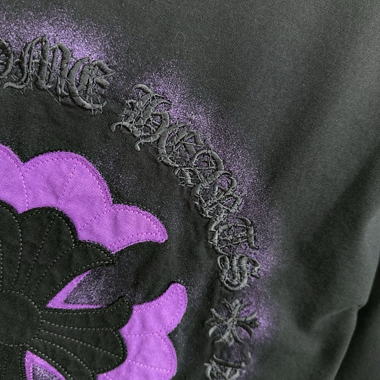 Чёрная оверсайз футболка Chrome Hearts Premium