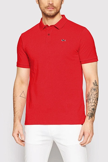 Красное поло Paul & Shark logo-embroidered   