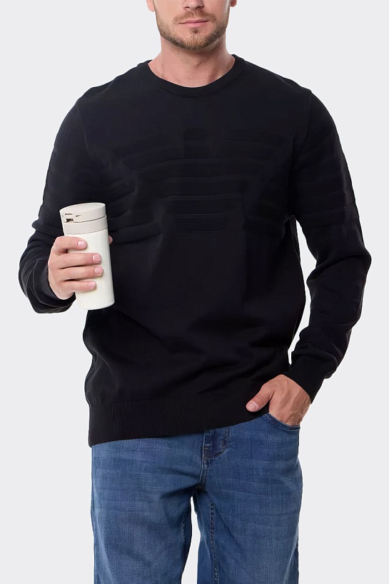 Мужской чёрный джемпер Emporio Armani