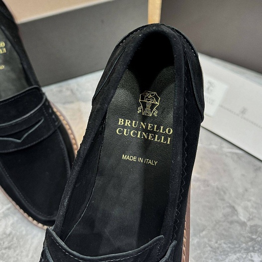 Мужские замшевые лоферы Brunello Cucinelli Premium   