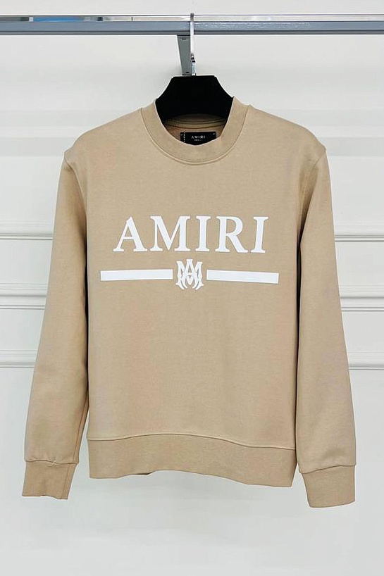 Бежевый свитшот Amiri MA bar crew-sweat