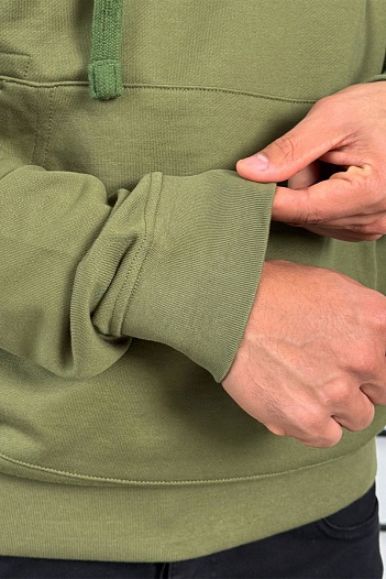 Мужское худи зелёного цвета Stone Island Compass-patch   