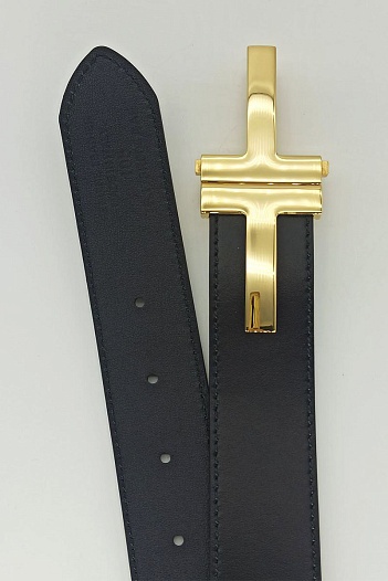 Двусторонний кожаный ремень Tom Ford (ширина 3.8 см, длина 120 см)   