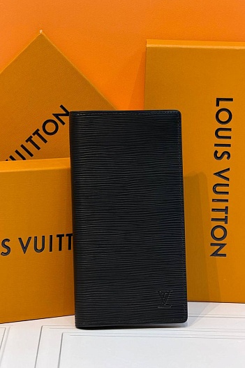 Кожаный бумажник Louis Vuitton Brazza premium 10x19x2 см   