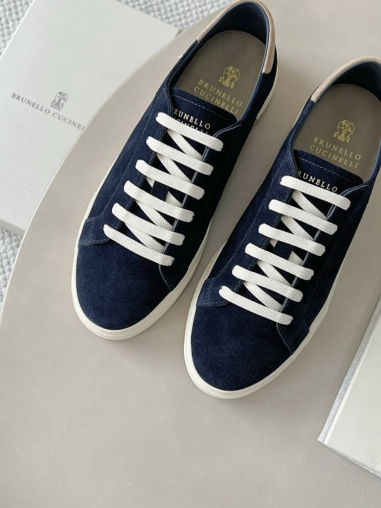 Мужские замшевые кроссовки Brunello Cucinelli 