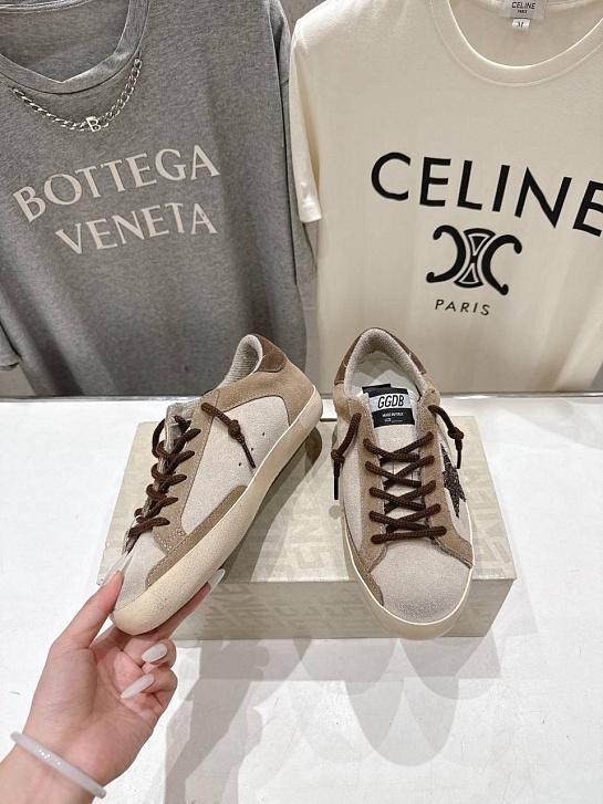 Женские кожаные кроссовки Golden Goose Super Star premium