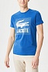 Мужская синяя футболка Lacoste crocodile print