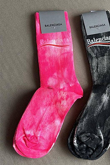 Женские носки Balenciaga розового цвета   