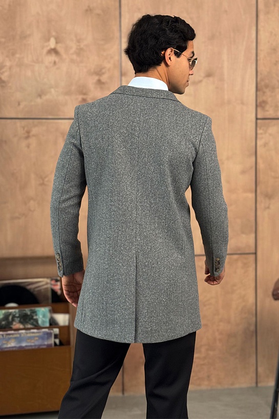 Мужское пальто серого цвета Loro Piana