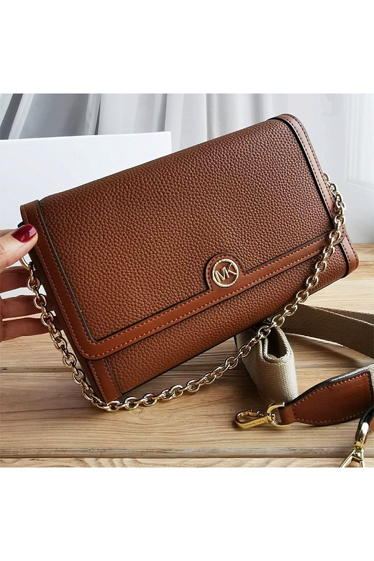 Кожаная сумка Michael Kors Freya Small Convertible Logo 25x16 см