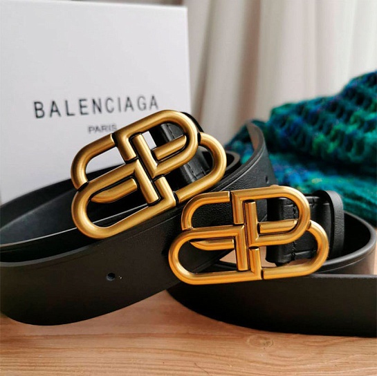 Кожаный ремень Balenciaga (ширина 3.5 см, длина 90 / 95 см)