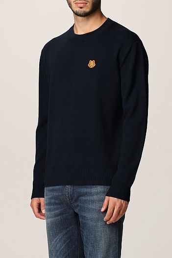 Джемпер Kenzo Tiger logo-patch - Navy   