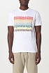 Мужская белая футболка Dsquared2 Rainbow logo-print