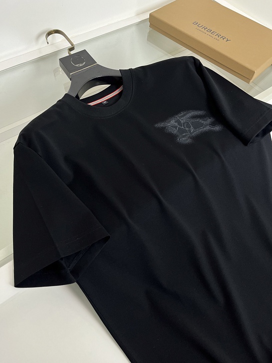 Мужская чёрная футболка Burberry premium