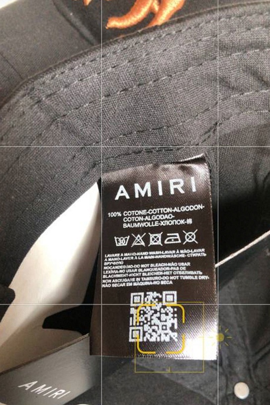Мужская чёрная бейсболка Amiri