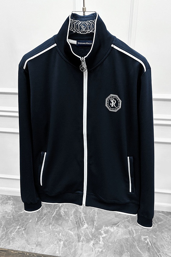 Мужская тёмно-синяя кофта Stefano Ricci