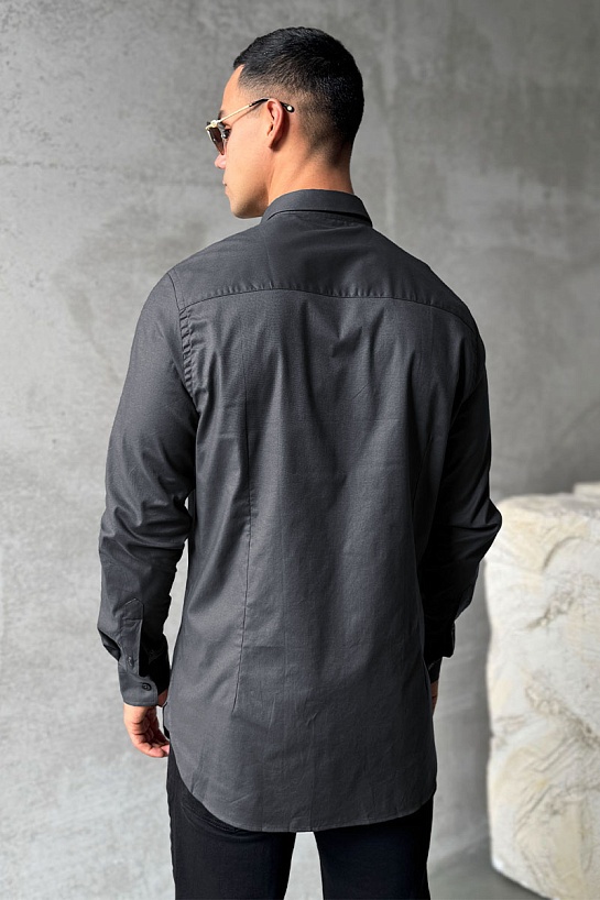 Мужская рубашка Burberry logo-embroidered - Grey