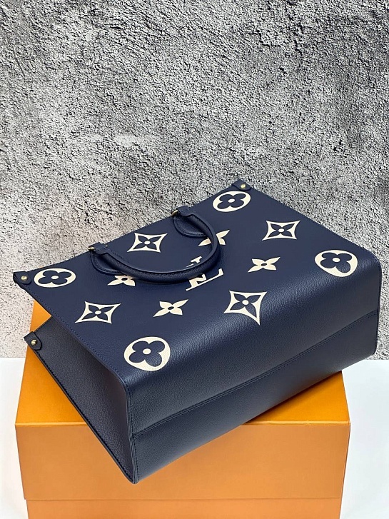 Женская сумка Louis Vuitton Onthego MM Premium 35x27x14 см - Navy