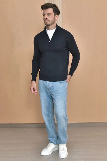 Кашемировый свитер Brunello Cucinelli Premium - Black Grey   