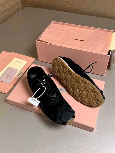 Женские кроссовки MIU MIU Plume Satin premium   