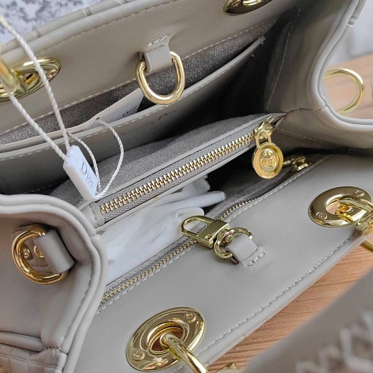 Кожаная сумка Dior Lady 25x18 см   