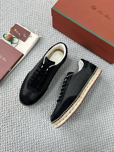 Мужские кроссовки Loro Piana Sea Tennis Walk - Black   