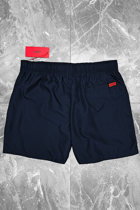 Мужские тёмно-синие шорты Hugo Boss logo-print