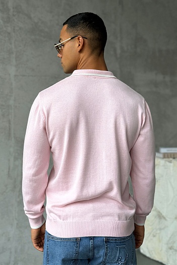 Поло с длинным рукавом Etro Pegaso logo - Pink   
