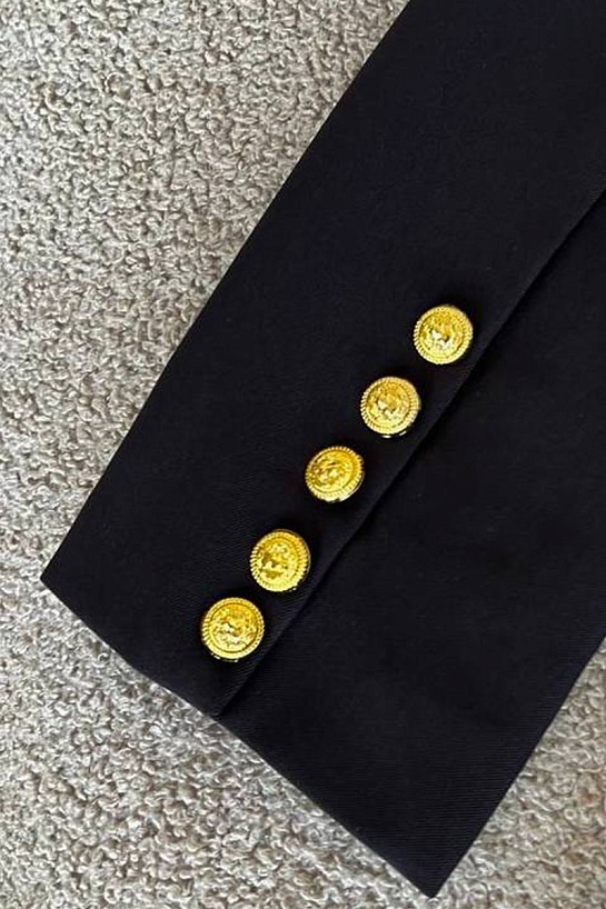 Женское платье-пиджак Balmain чёрного цвета