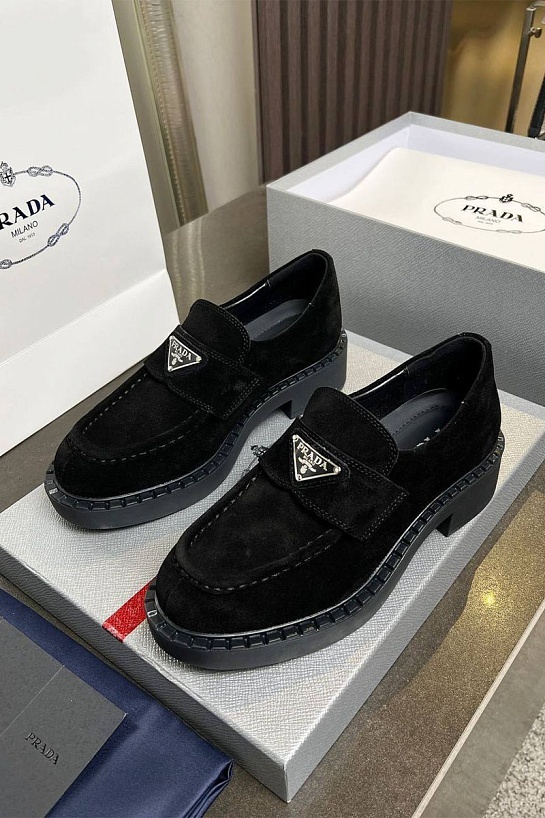 Мужские замшевые лоферы Prada premium