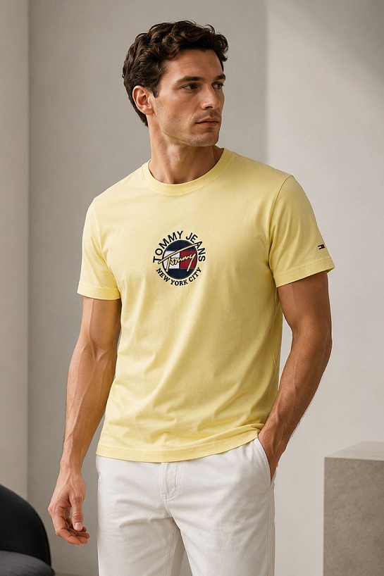 Мужская желтая футболка Tommy Hilfiger