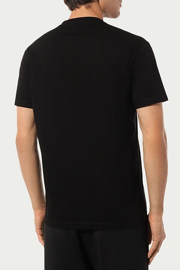 Мужская чёрная футболка Dsquared2 Master Trophy logo-print   