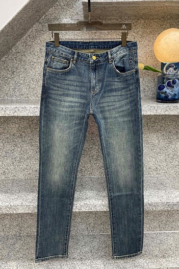 Мужские джинсы Louis Vuitton signature logo - Blue   