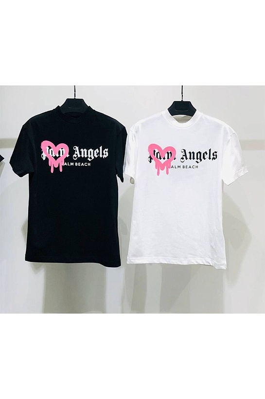 Оверсайз футболка Palm Angels Heart Sprayed Palm Beach