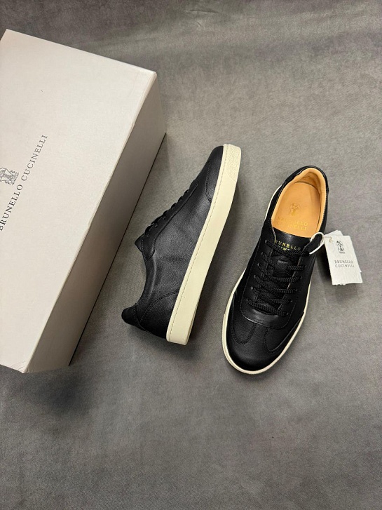 Мужские кожаные кроссовки Brunello Cucinelli