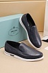 Мужские кожаные слипоны Prada Saint Tropez - Navy / White
