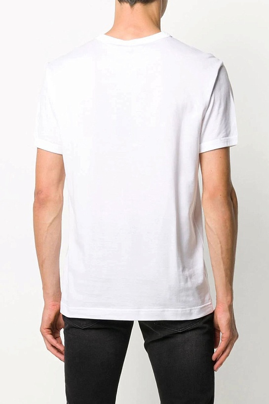Белая футболка Dolce & Gabbana crown bee V-neck