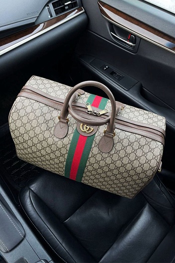Кожаная дорожная сумка Gucci GG monogram 45x28 см   