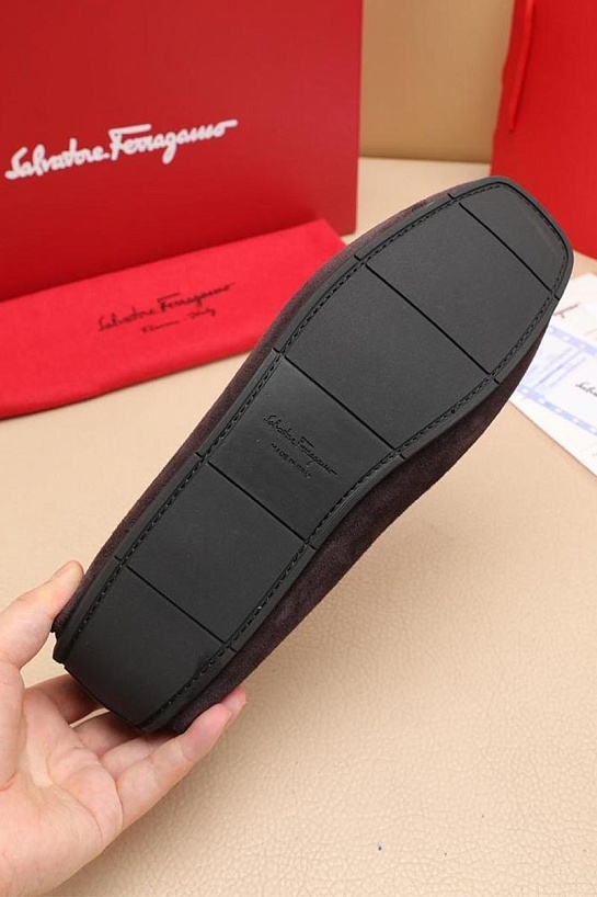 Мужские замшевые мокасины Salvatore Ferragamo