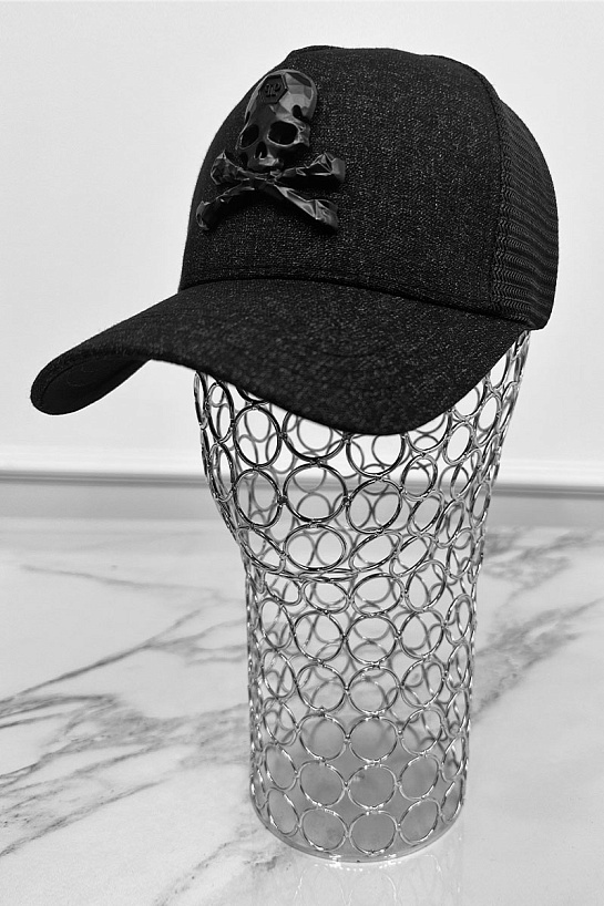 Мужская бейсболка Philipp Plein metallic-skull