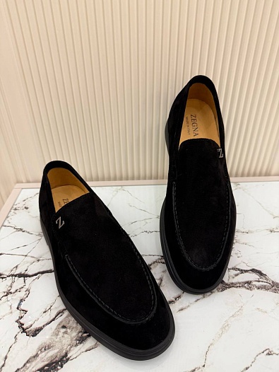 Мужские замшевые лоферы Ermenegildo Zegna   