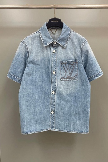 Джинсовая рубашка Louis Vuitton Premium - Dyed Indigo Blue   
