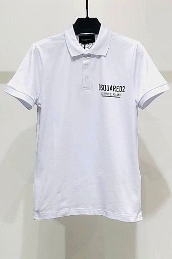 Мужское поло Dsquared2 Ceresio 9 Milano - White   
