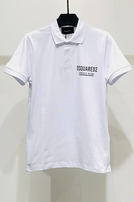 Мужское поло Dsquared2 Ceresio 9 Milano - White