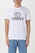 Мужская белая футболка Versace Medusa logo-print